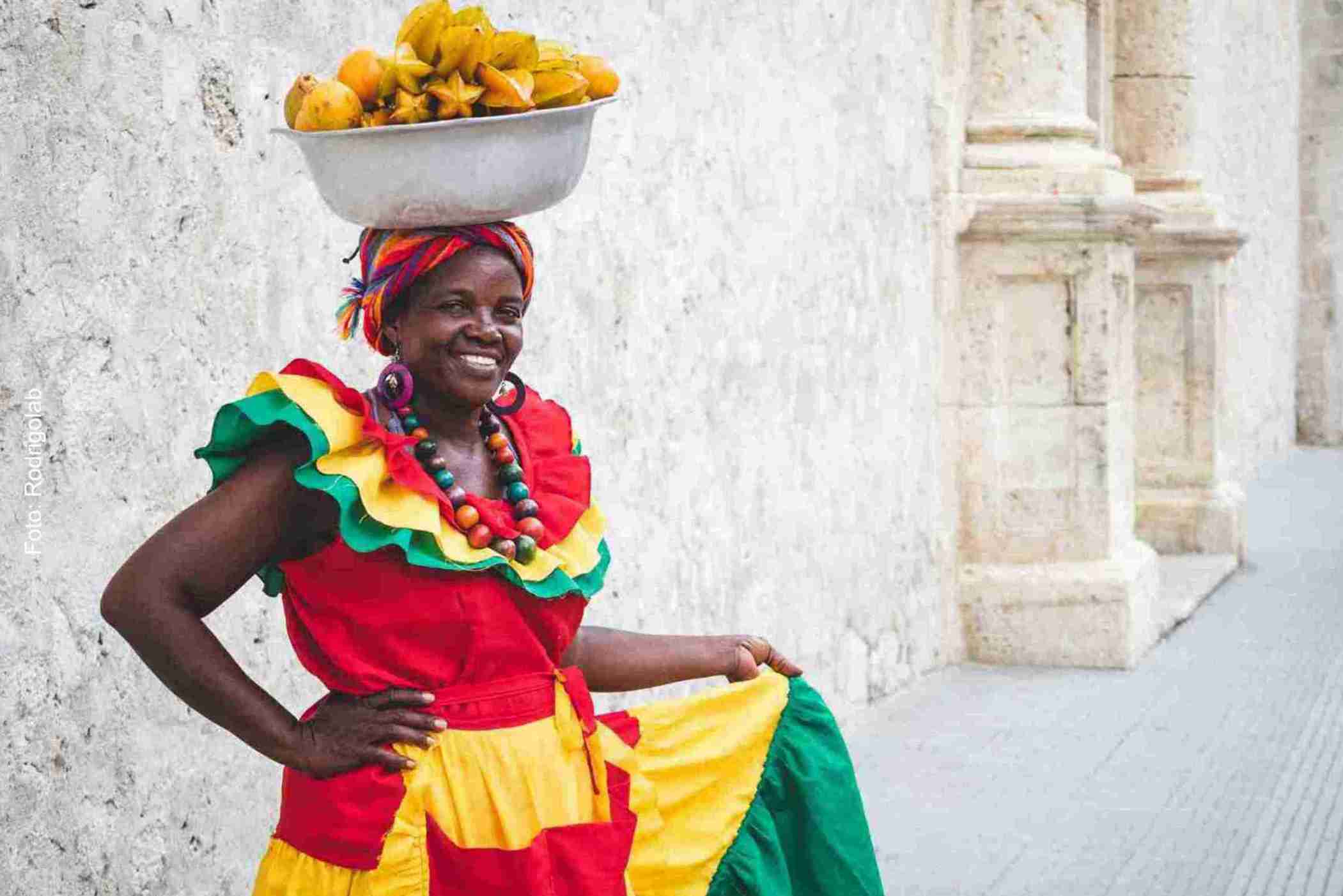 Palenquera in traditioneller Kleidung